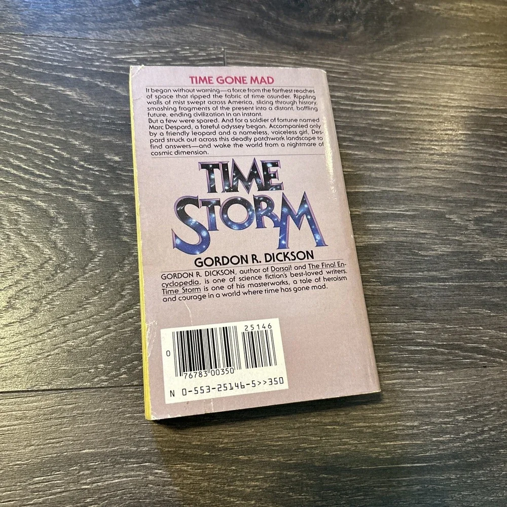 Time Storm, Gordon R. Dickson, Sci Fi PB 5th Bantam Printing 1985 Good